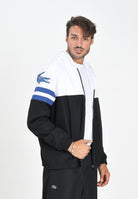 LACOSTE Giacca a vento nera, bianca e blu da uomo con logo BH4776 7LI LACOSTE 