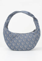 CALVIN KLEIN Borsa a spalla blu da donna con motivo jacquard all-over LV04F3206G ZYX CALVIN KLEIN 