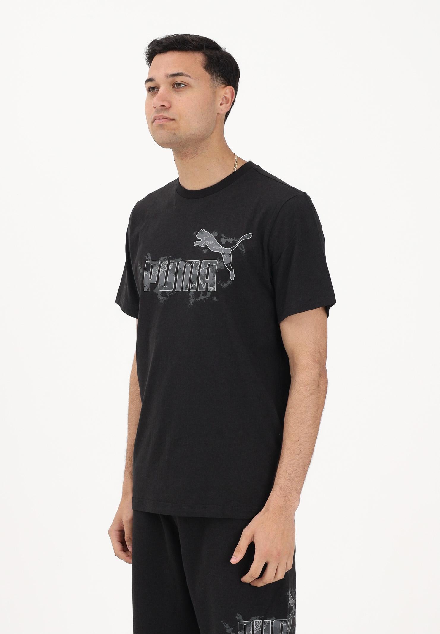PUMA T-shirt a manica corta Camo nera da uomo 692034 01 PUMA 