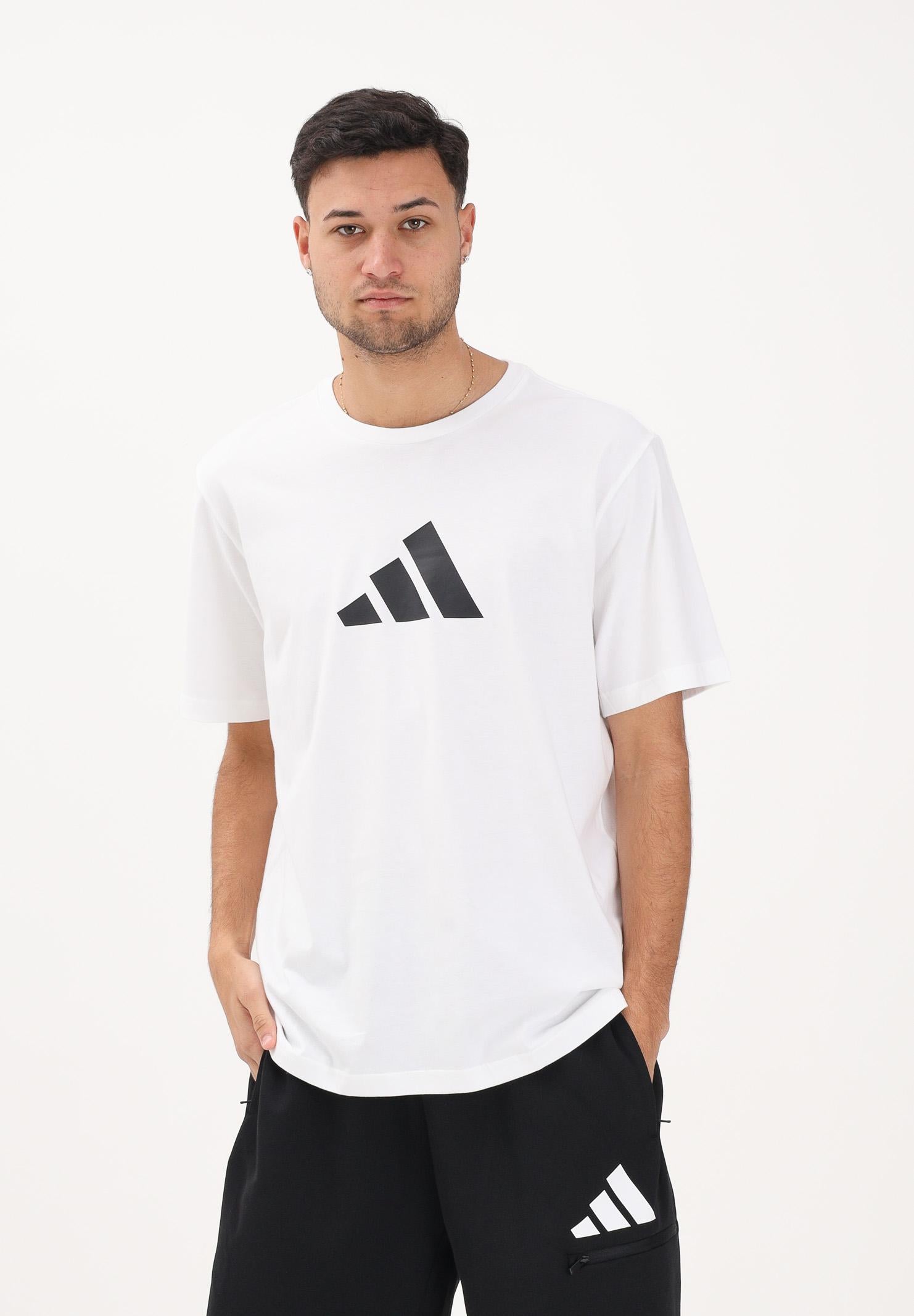 ADIDAS PERFORMANCE T-shirt a manica corta Future Icons Three Bar bianca da uomo JD4913 . ADIDAS PERFORMANCE 