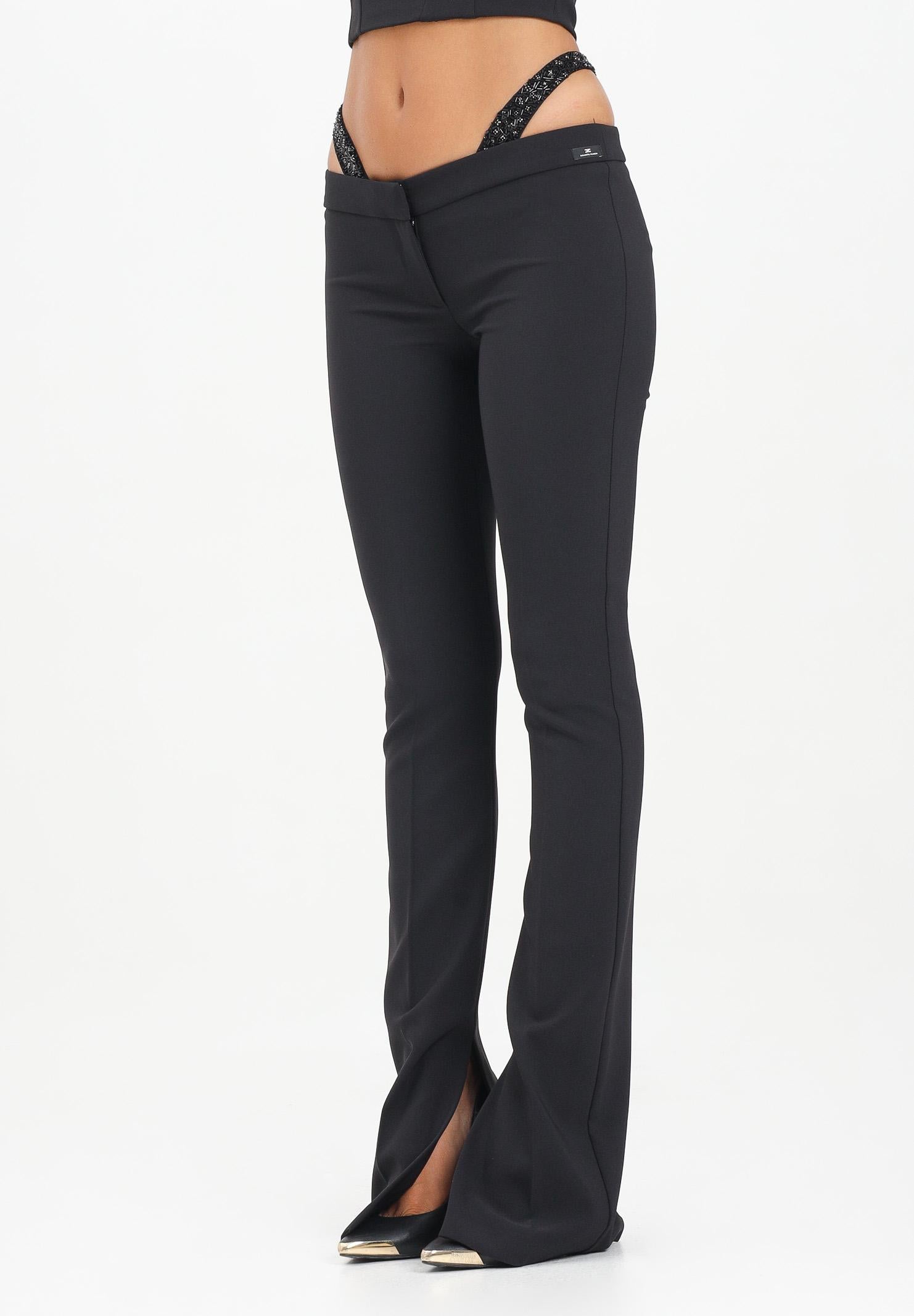 ELISABETTA FRANCHI Women's elegant black trousers with