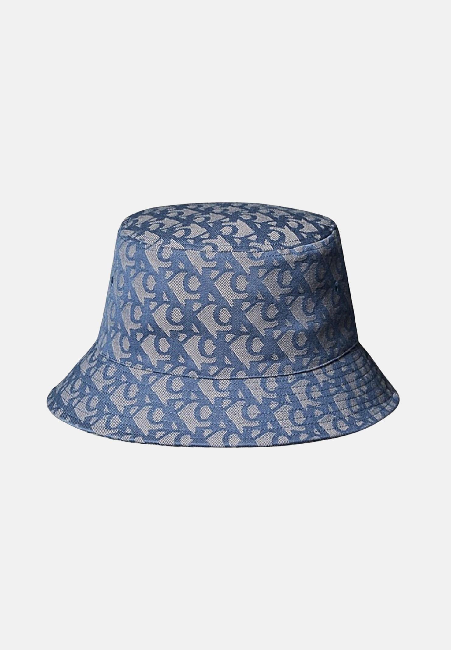 CALVIN KLEIN Bucket blu indaco per uomo e donna impreziosito da logo jacquard LV04K5059G ZYX CALVIN KLEIN 