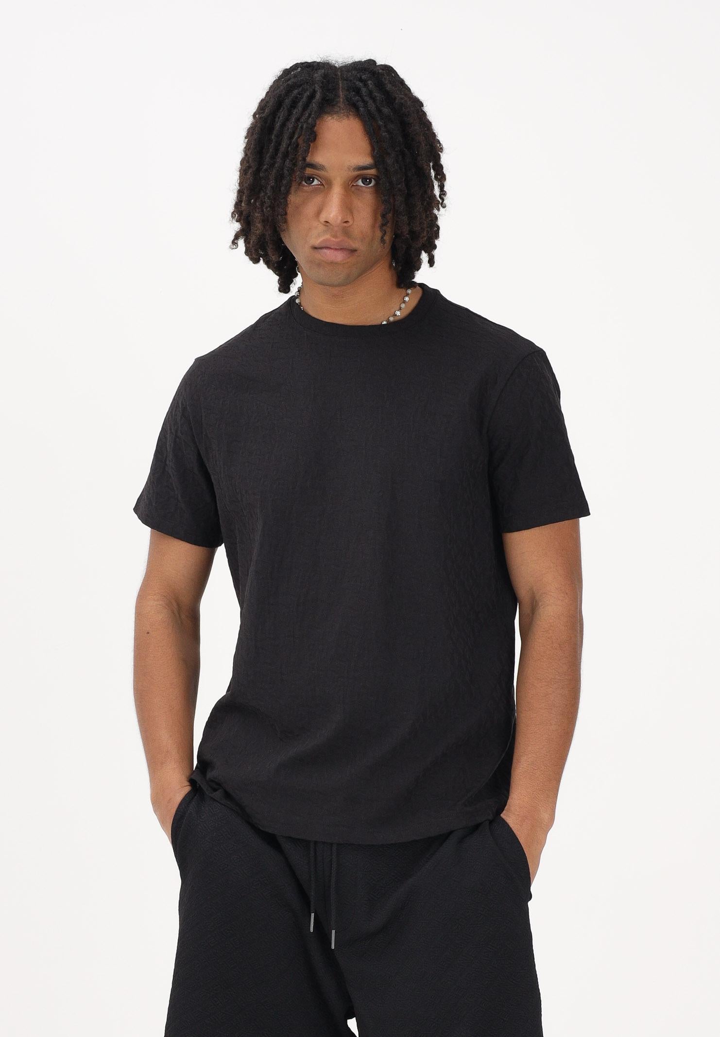 ARMANI EXCHANGE T-shirt a manica corta nera da uomo con texture tono su tono XM002821AF10337 UC001 ARMANI EXCHANGE 