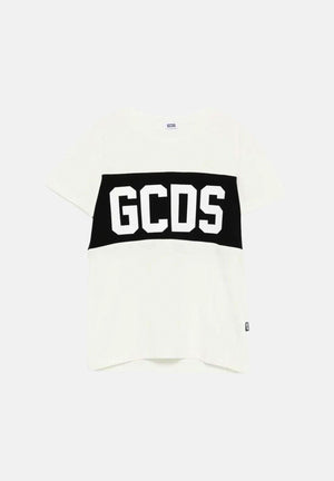 GCDS T-shirt a manica corta bianca per bambino e bambina con stampa logo GCDS Z0UKQC585J105 100B GCDS 