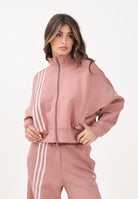 ADIDAS ORIGINALS Felpa con zip Off Placed 3 Stripes rosa da donna JW3609  ADIDAS ORIGINALS 