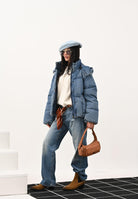 LEVI'S® Piumino Western Bubble Shortie in denim da donna 003MD-0000 . LEVI'S® 