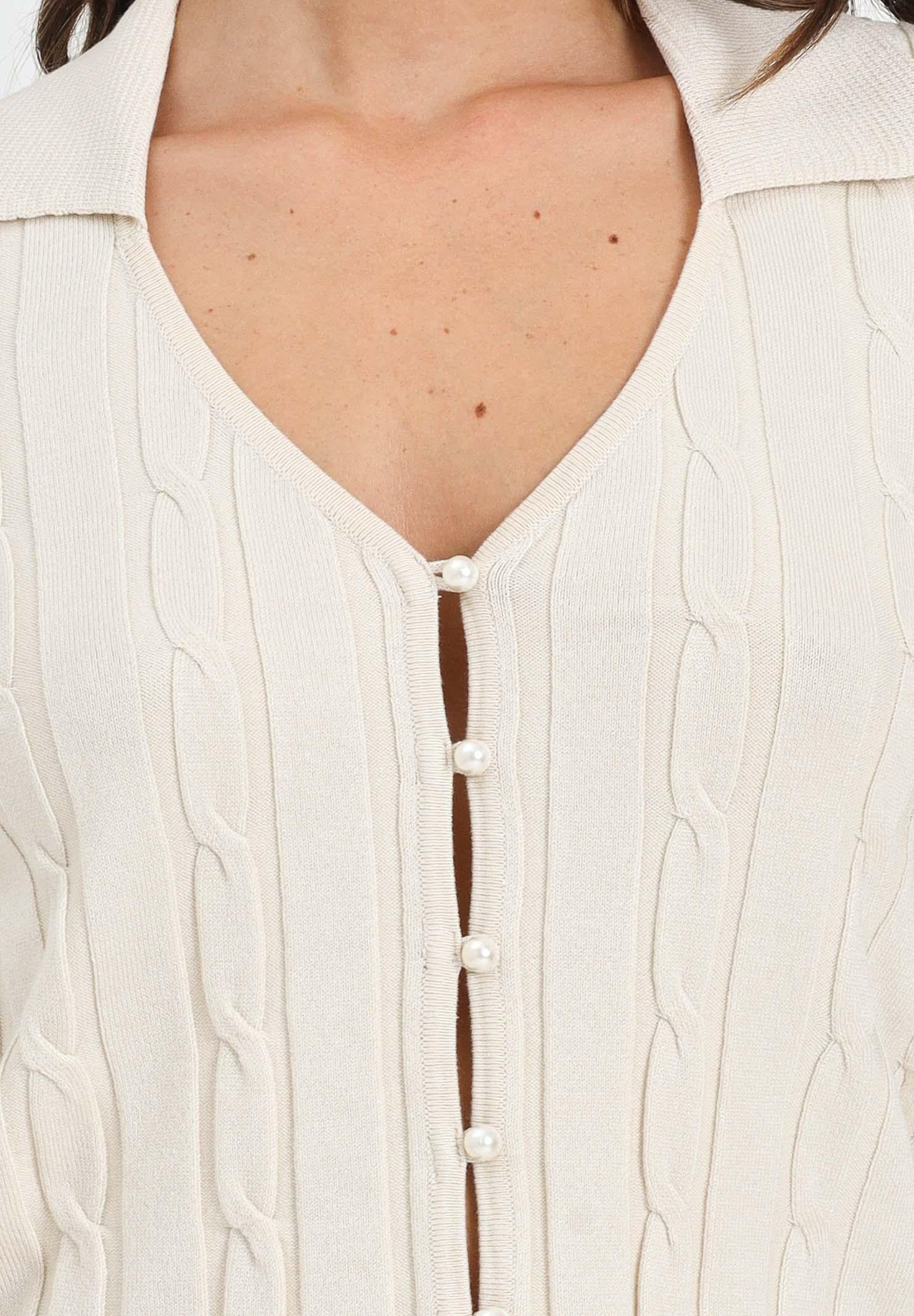 ONLY Cardigan Panna Donna Bottoni Perla