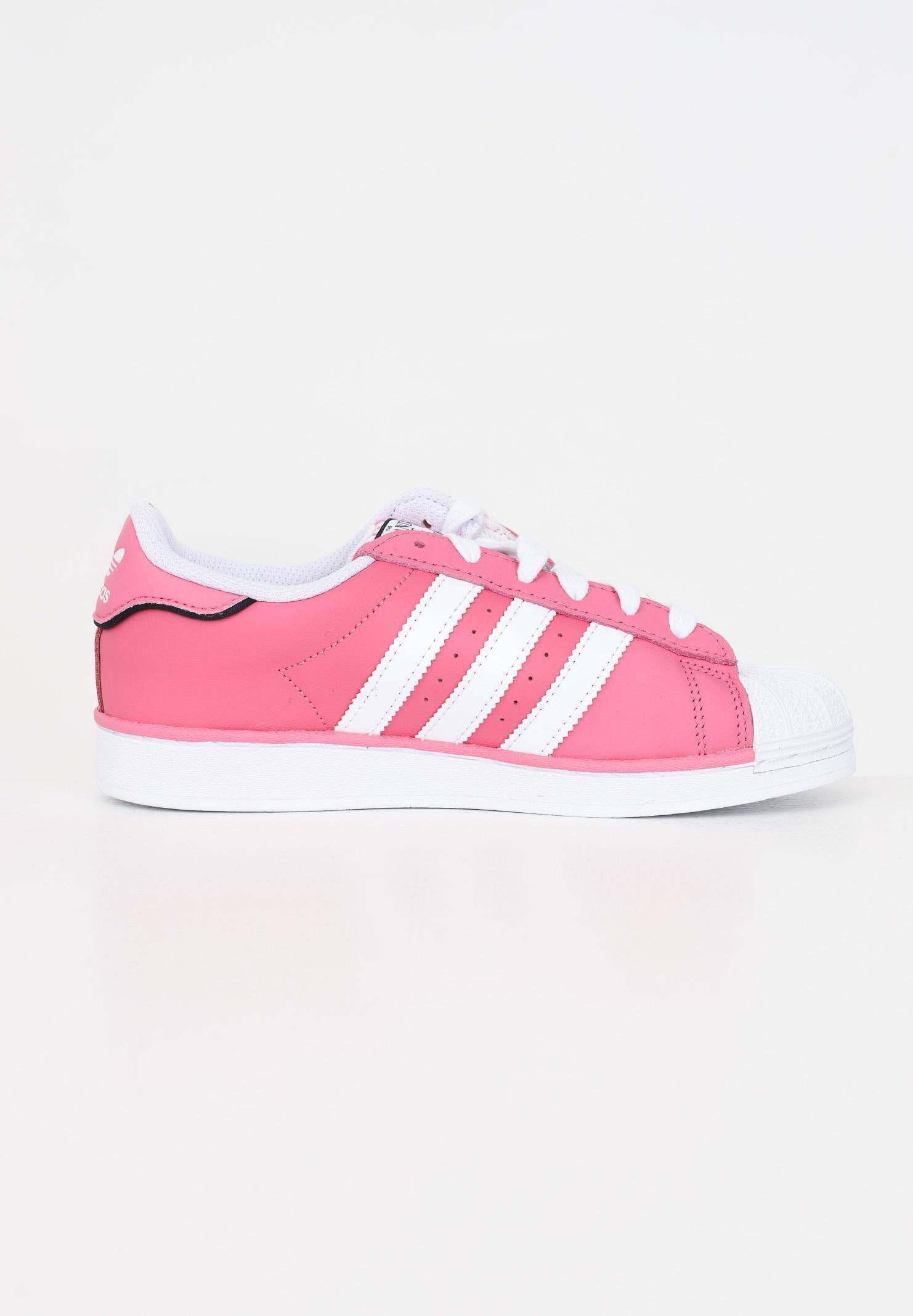 Sneakers SUPERSTAR C bambina bianche e rosa IE0857  ADIDAS ORIGINALS 