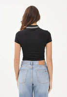 TOMMY JEANS Polo a manica corta nera da donna con logo DW0DW21932 BDS TOMMY JEANS 