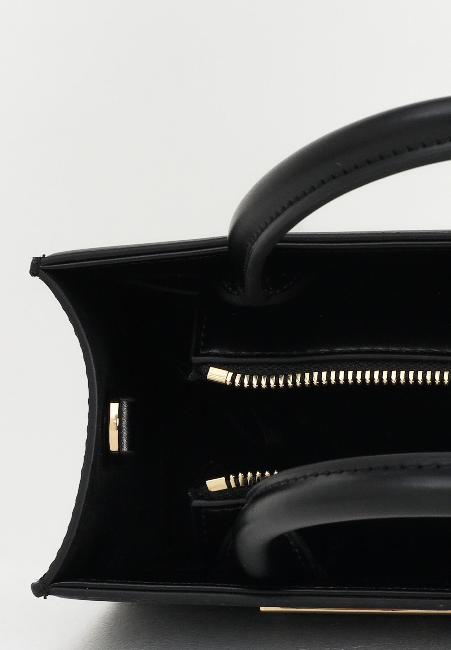 ELISABETTA FRANCHI Tote piccola nera da donna con logo BS33A56E2 110 ELISABETTA FRANCHI 