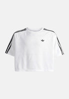 ADIDAS ORIGINALS T-shirt a manica corta Loose Boxy Jacquard bianca da bambina KD7830 . ADIDAS ORIGINALS 