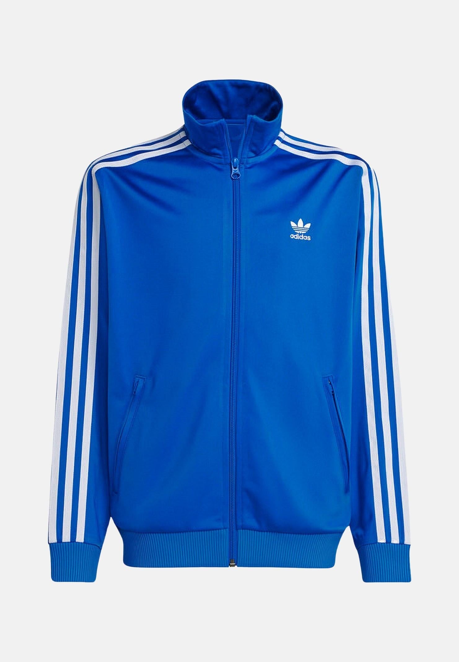 ADIDAS ORIGINALS Felpa con zip adicolor Firebird blu per bambino e bambina IY9799  ADIDAS ORIGINALS 