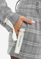 MAR DE MARGARITAS Shorts Ardesia grigio da donna con fantasia a quadri MMABW01423 GR00 Mar de margaritas 