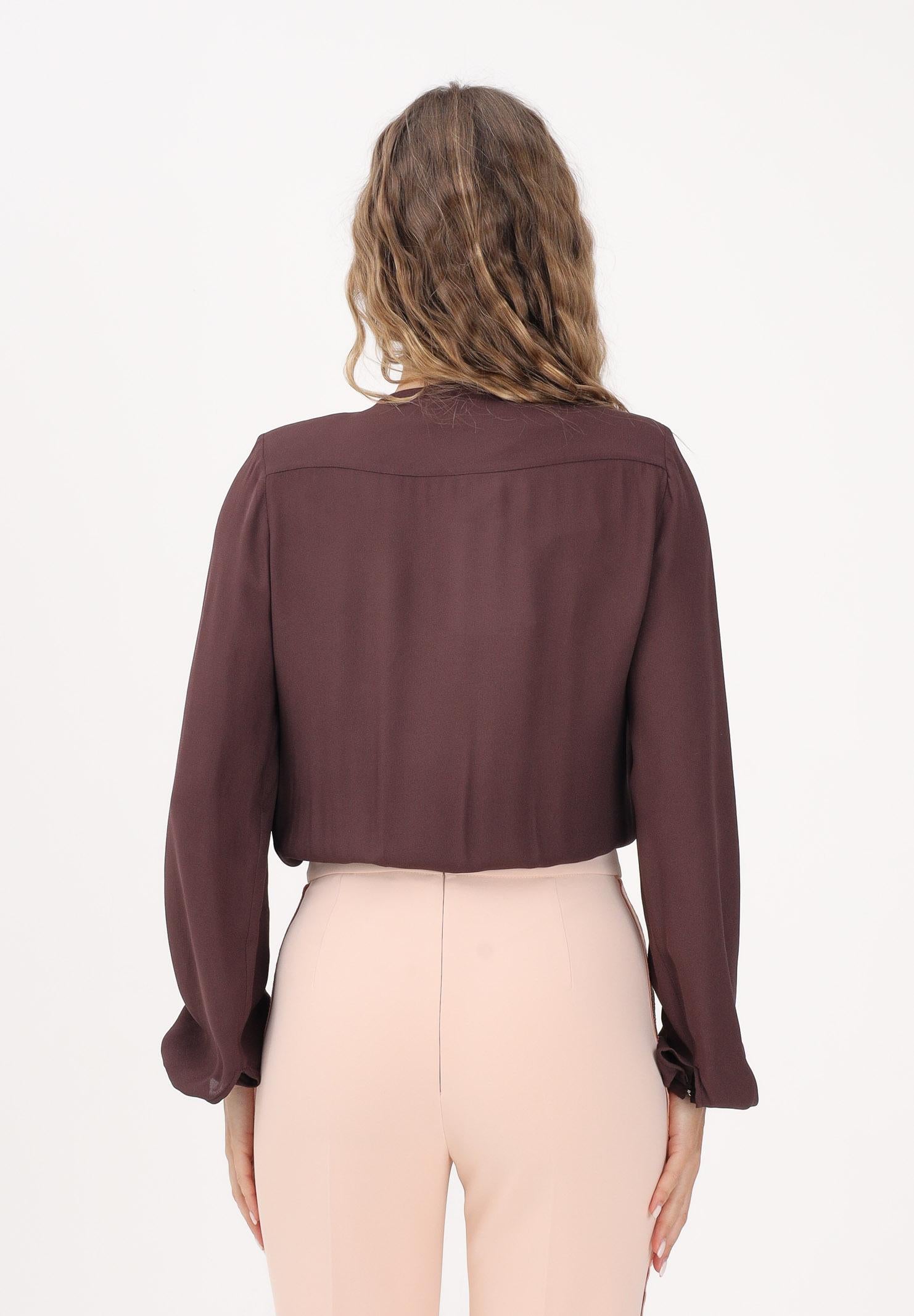 ELISABETTA FRANCHI Body a manica lunga cacao da donna con collana CB00762E2 644 ELISABETTA FRANCHI 