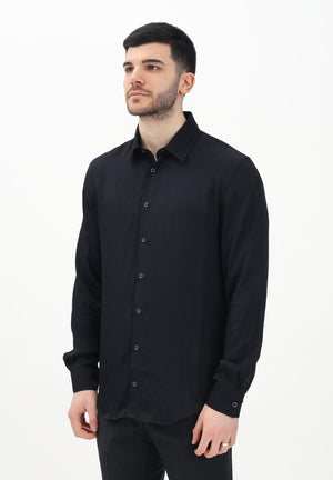 PATRIZIA PEPE Camicia a manica lunga nera da uomo 5C0310A093U K102 PATRIZIA PEPE 