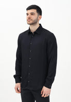 PATRIZIA PEPE Camicia a manica lunga nera da uomo 5C0310A093U K102 PATRIZIA PEPE 