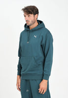 PUMA Felpa con cappuccio WARDROBE ESS verde petrolio da uomo 629648 75 PUMA 