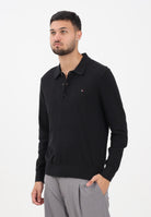TOMMY HILFIGER Maglioncino stile polo nero da uomo MW0MW36519BDS  TOMMY HILFIGER 
