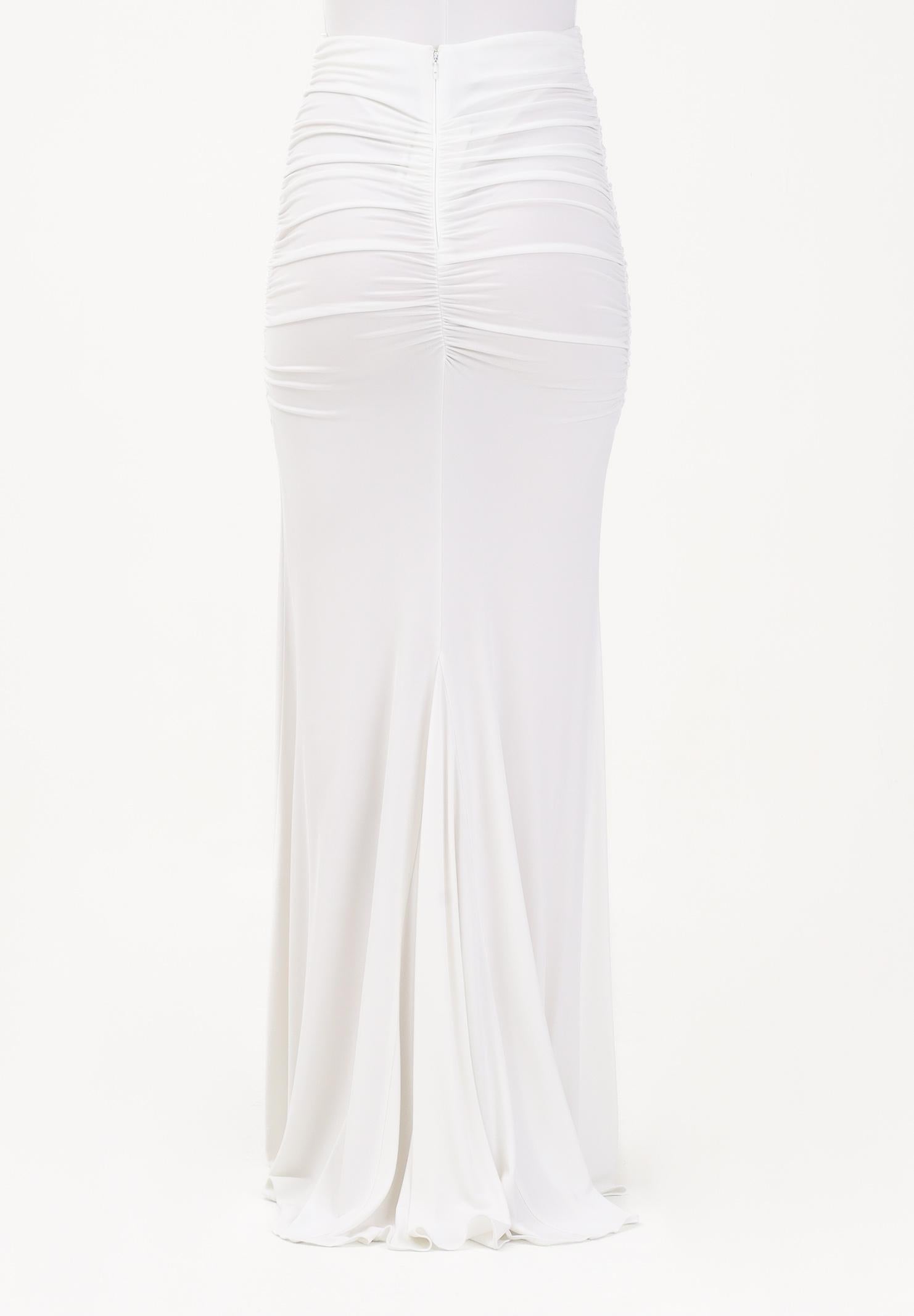 ELISABETTA FRANCHI Gonna lunga avorio da donna GO16263E2 360 ELISABETTA FRANCHI 