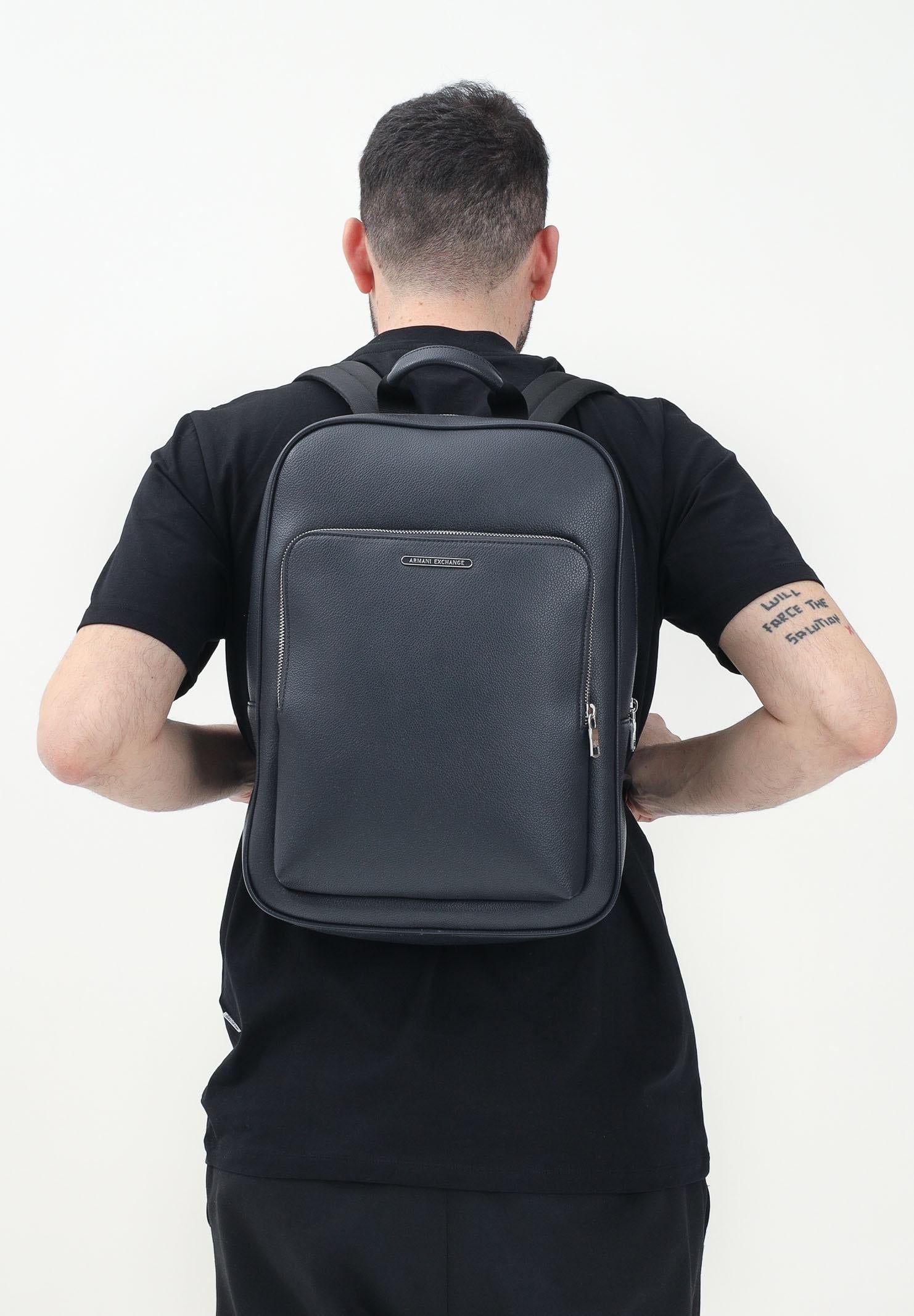 ARMANI EXCHANGE Zaino blu da uomo con logo