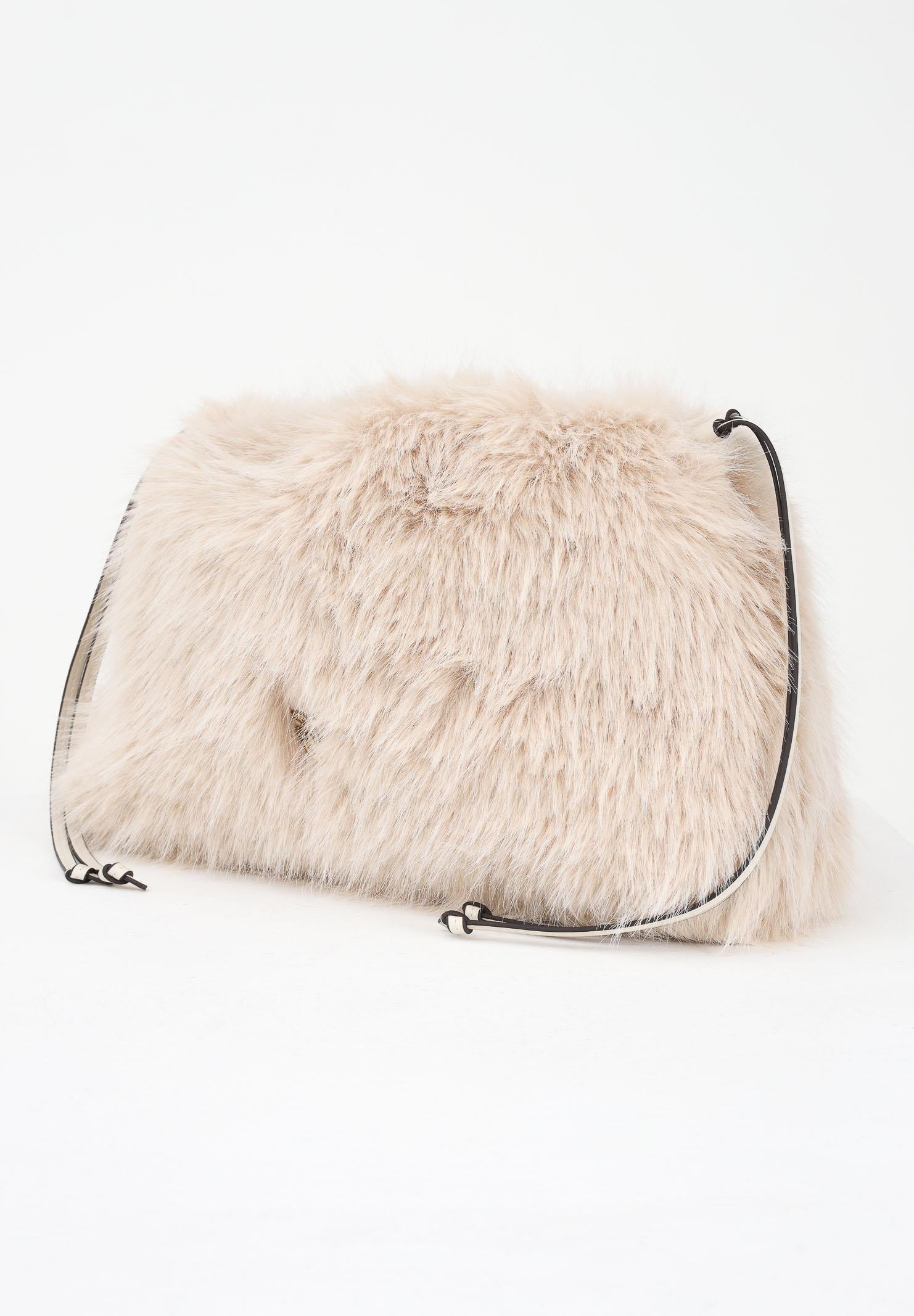 PINKO Maxi Clutch in eco pelliccia beige da donna 105909A2VZ C50Q PINKO 