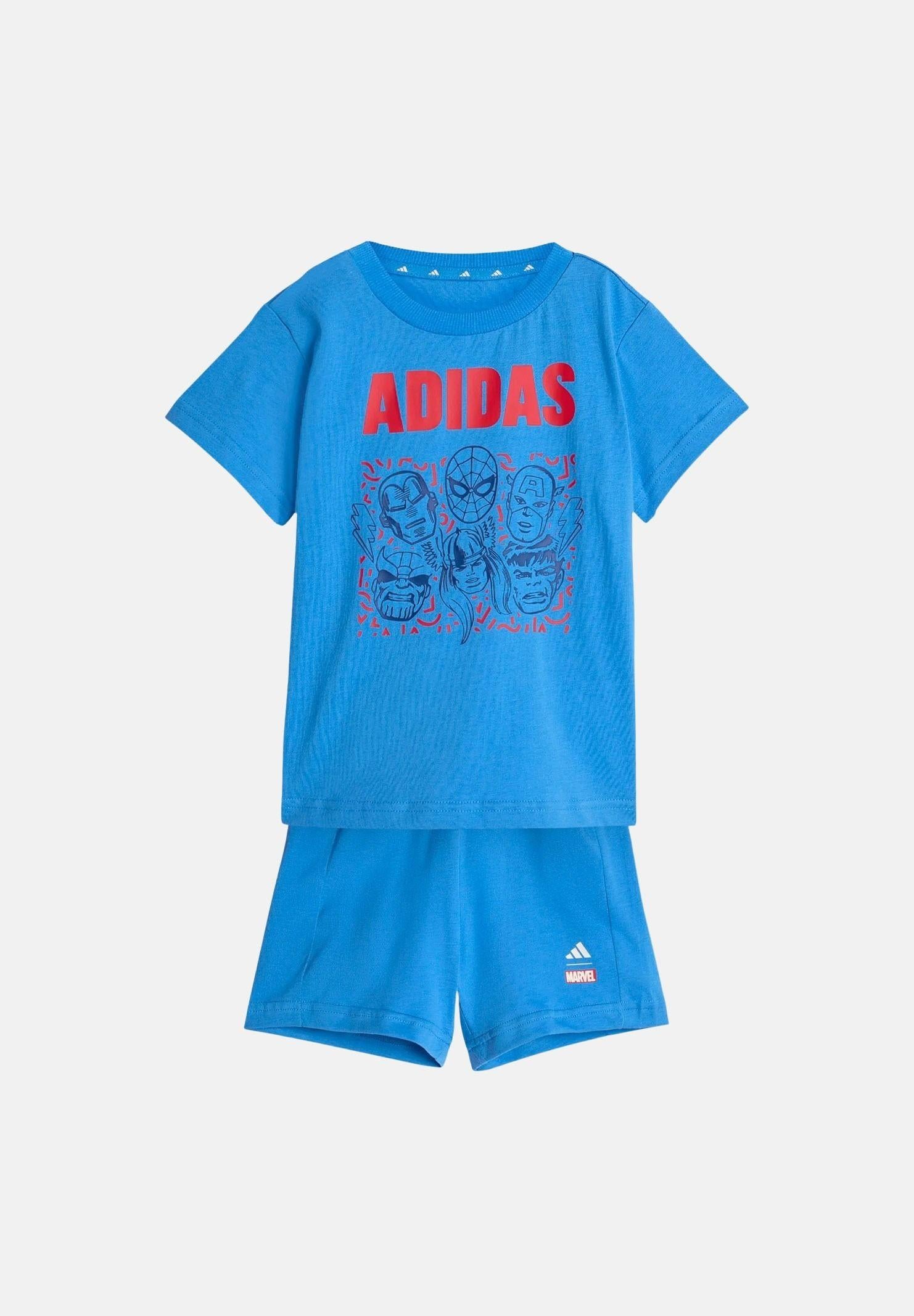 ADIDAS PERFORMANCE Completino Marvel Avengers azzurro da neonato JZ3552 . ADIDAS PERFORMANCE 
