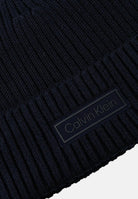 CALVIN KLEIN Berretto di lana blu per uomo e donna con logo LV04D8053G CEF CALVIN KLEIN 