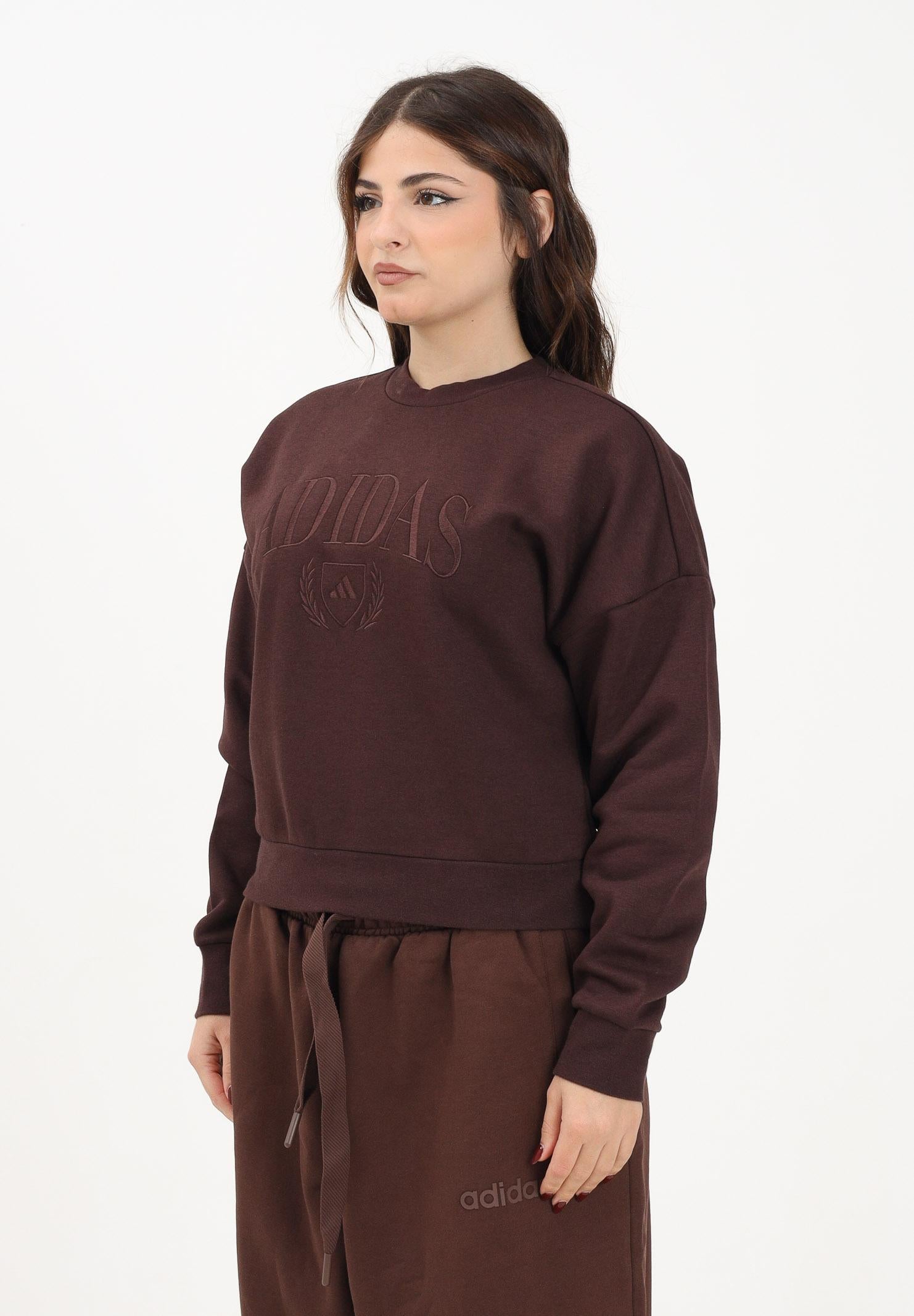 ADIDAS ORIGNALS Felpa girocollo Cozy Holiday Graphic marrone da donna JM1794 . ADIDAS ORIGINALS 