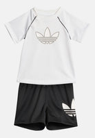 ADIDAS PERFORMANCE completino Mesh Short Tee, bianco e nero da neonato. KD3167 . ADIDAS PERFORMANCE 
