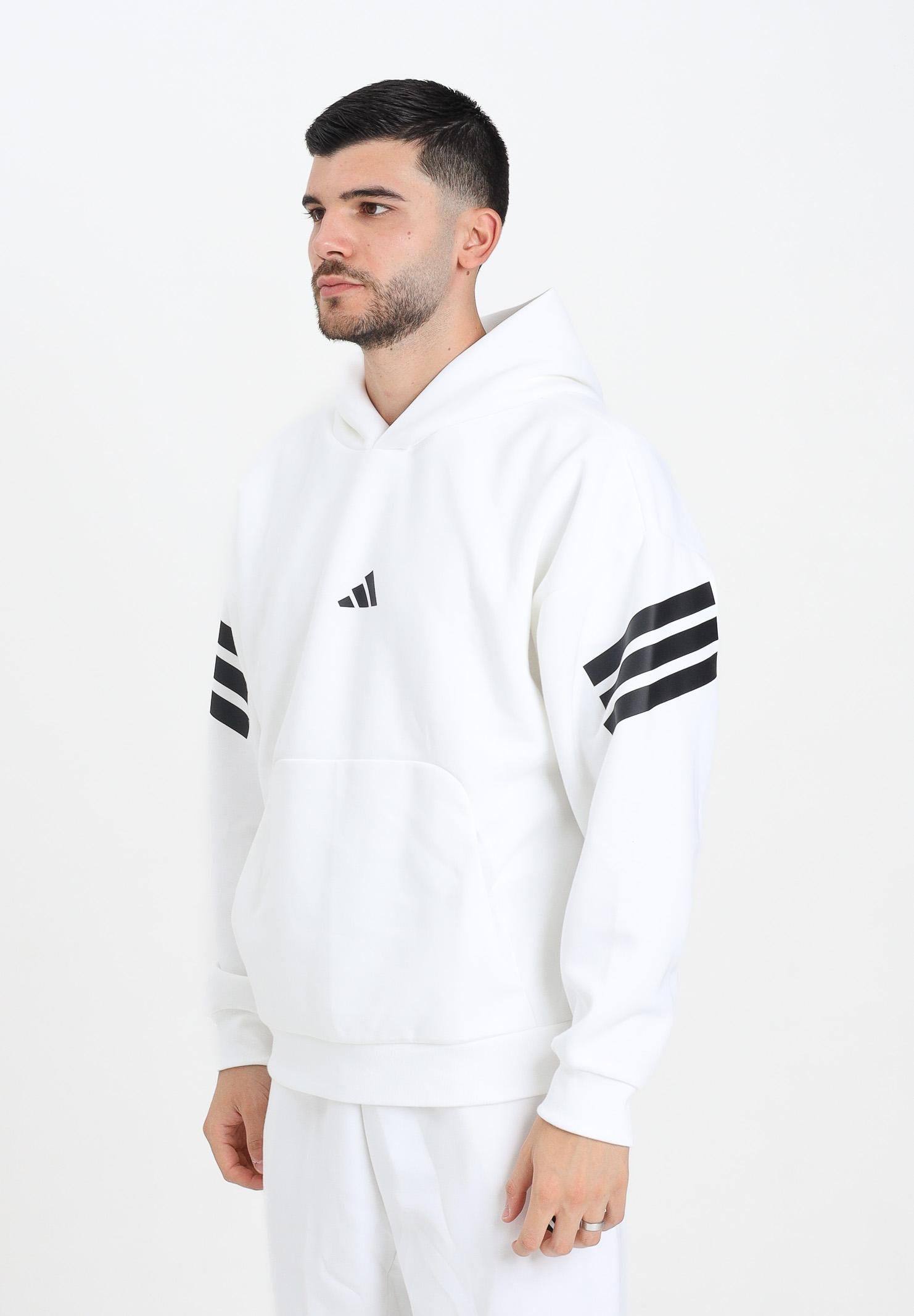 ADIDAS PERFORMANCE Felpa con cappuccio Future Icons 3-Stripes bianca da uomo JD4859  ADIDAS PERFORMANCE 