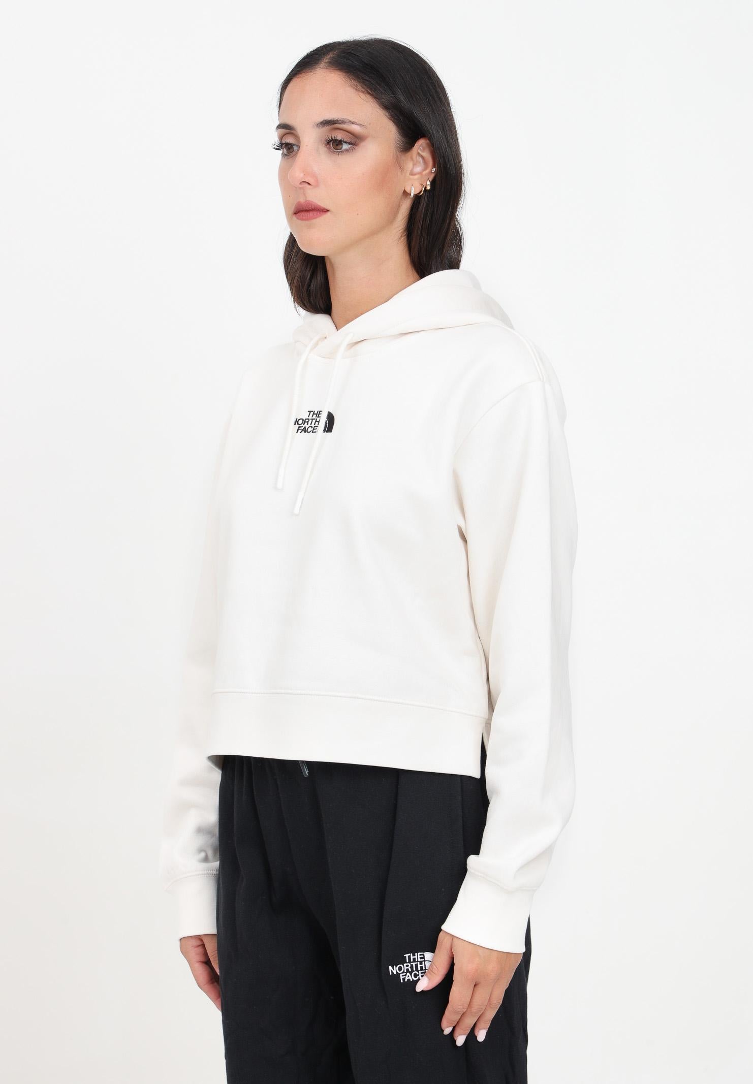 THE NORTH FACE Felpa con cappuccio Essential Crop bianca da donna NF0A89EXQLI1  THE NORTH FACE 