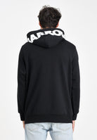BARROW Felpa nera per uomo e donna con cappuccio logato F5BWUAHS058 110 BARROW 