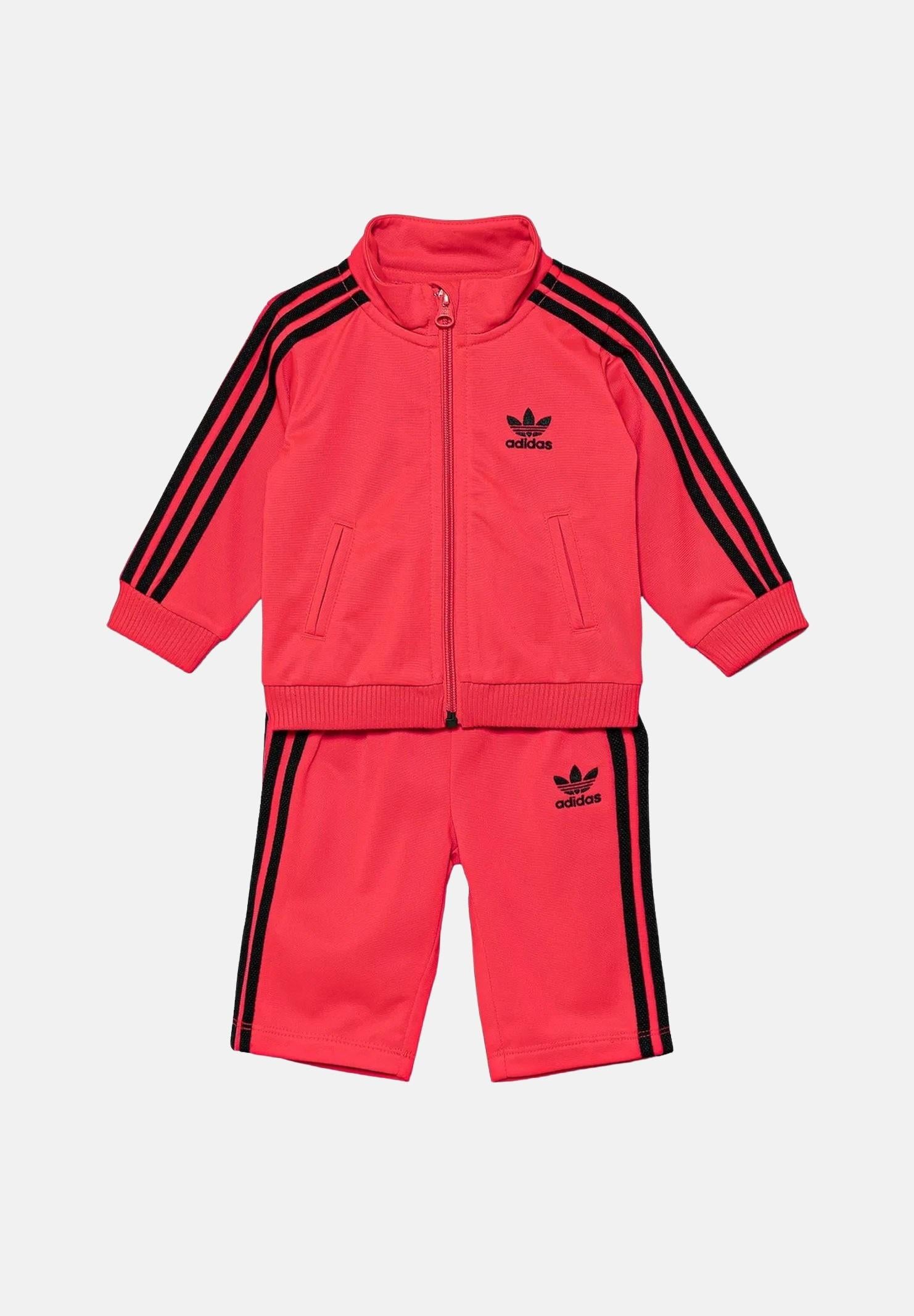 ADIDAS ORIGINALS Tuta Adicolor Firebird rosso fluo da neonato JY0022  ADIDAS ORIGINALS 