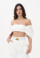 ELISABETTA FRANCHI Top elegante avorio da donna a fiocco TO05662E2 360 ELISABETTA FRANCHI 