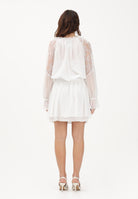 PINKO Abito corto bianco da donna in chiffon leggero 106293A336 Z05 PINKO 