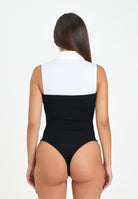 ELISABETTA FRANCHI Body manica lunga bianco e nero da donna con effetto camicia BK74T56E2 222 ELISABETTA FRANCHI 