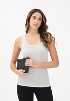 VICOLO Canotta argento da donna realizzata in un tessuto lavorato con filato lamé UF0055 AR VICOLO 