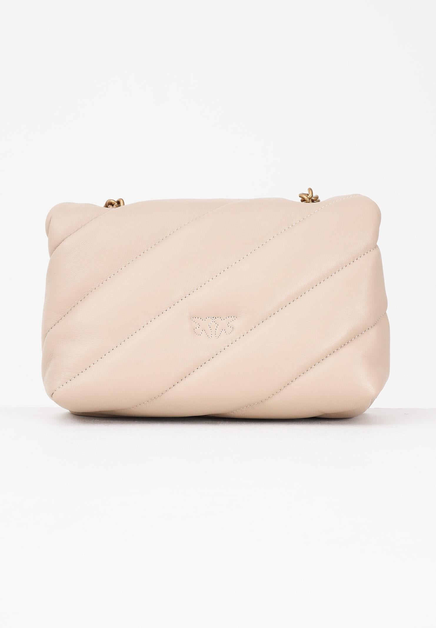 PINKO Borsa a tracolla Mini Love Bag Puff nude da donna 100039A0F2 C50Q PINKO 