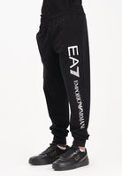 EA7 Pantalone sportivo nero da uomo con stampa logo 7M000571AF13512 MC001 EA7 