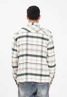 LACOSTE Camicia a manica lunga panna da uomo con motivo scozzese verde CH5099 6CG LACOSTE 