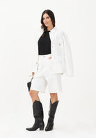 DIESEL Shorts in denim bianco per donna, ragazzi e bambini con logo J02535KXBRZ K141 DIESEL 