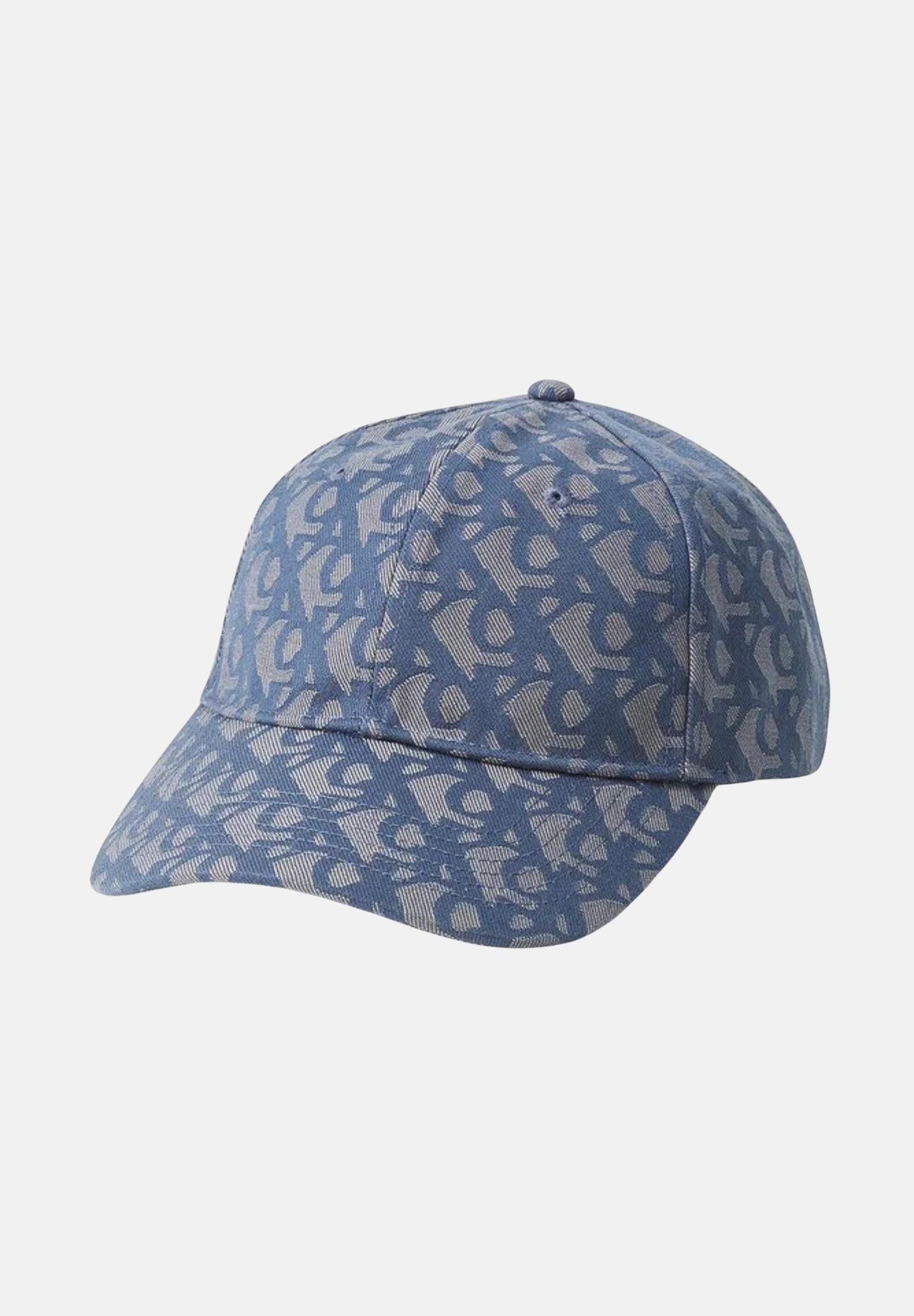 CALVIN KLEIN Cappello con visiera blu indaco per uomo e donna con stampa monogram LV04G5066G K6B CALVIN KLEIN 