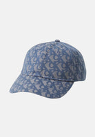 CALVIN KLEIN Cappello con visiera blu indaco per uomo e donna con stampa monogram LV04G5066G K6B CALVIN KLEIN 