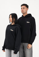 BARROW Felpa con cappuccio nera per uomo e donna caratterizzata da stampa sul retro S6BWUAHS075 110 BARROW 