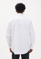 PATRIZIA PEPE Camicia a manica lunga bianca da uomo con strass 5C0339A1VX W103 PATRIZIA PEPE 