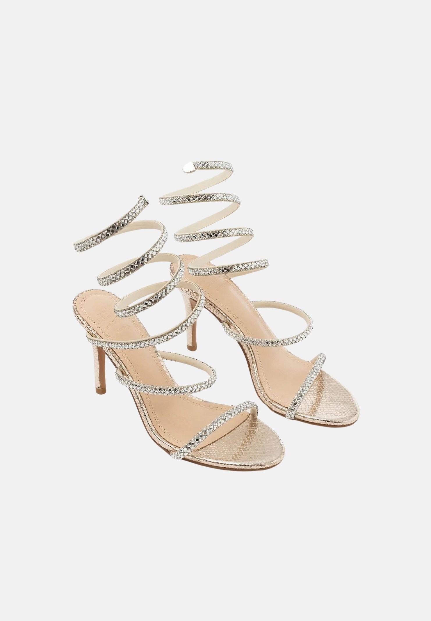 TWENTY FOURHAITCH Sandali con tacco oro da donna SH378ORO62P OR TWENTY FOURHAITCH 