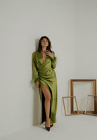 SANTAS Abito lungo DIVINE verde da donna PV2614 VE SANTAS 