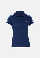 ADIDAS ORIGINALS Polo a manica corta 3 STRIPES blu da donna KS4762 . ADIDAS ORIGINALS 