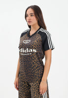 ADIDAS ORIGINALS T-shirt a manica corta Leopard marrone da donna KA2671  ADIDAS ORIGINALS 