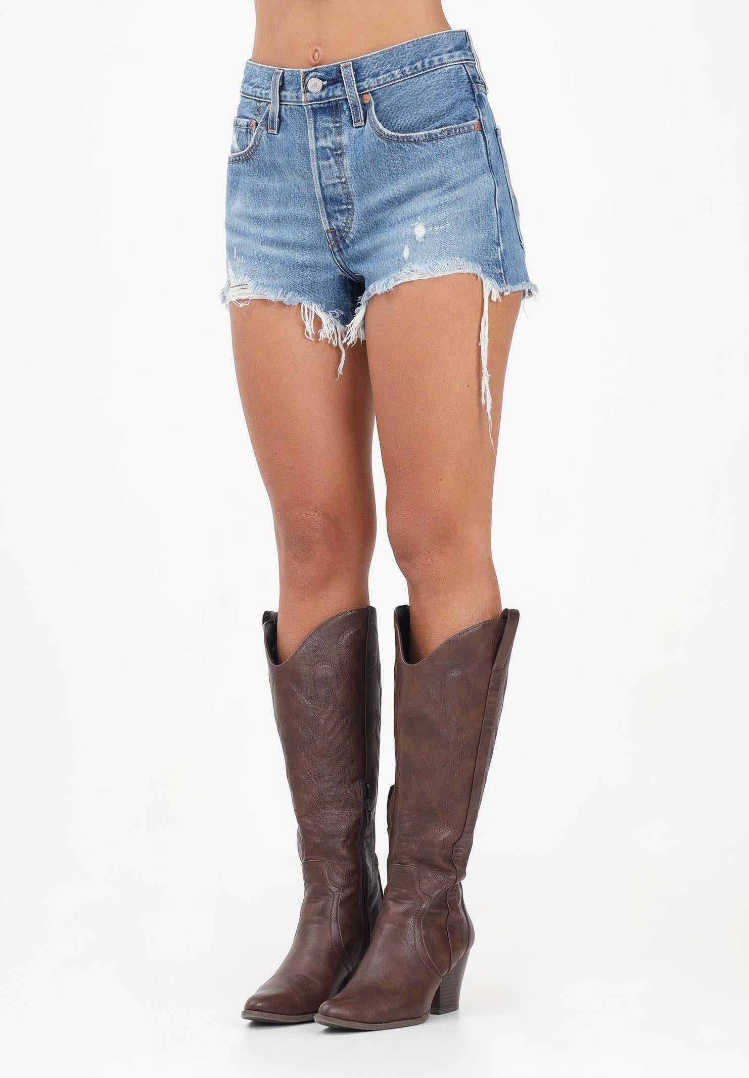 LEVI'S Shorts 501® in denim medio da donna 56327-0081 . LEVI'S® 
